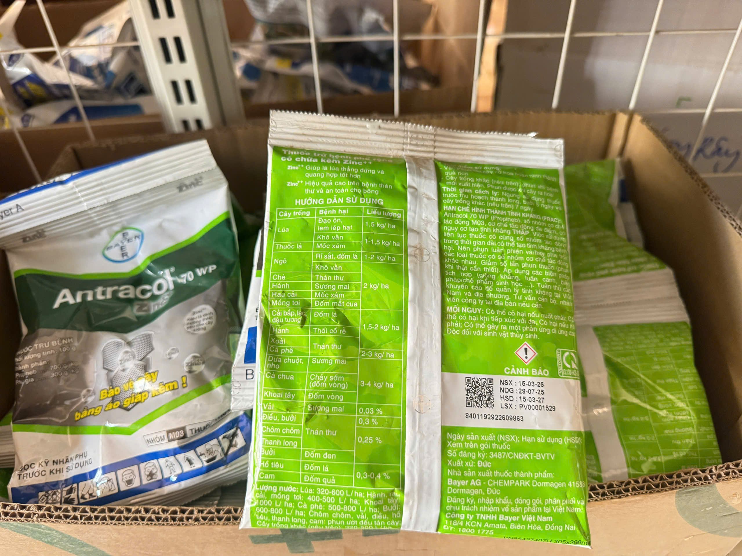Thuốc trừ bệnh Antracol 70Wp 100g